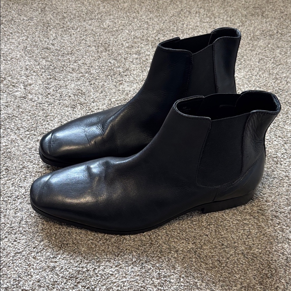 Express Men’s Leather Black Boots Size 10